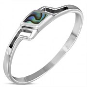 Abalone Silver Ring, r474